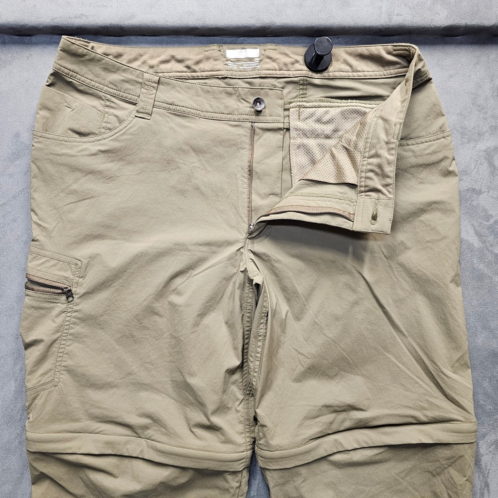Marmot Mens 36 Convertible Hiking Pants Tan Khaki Zip Off Cargo K43650